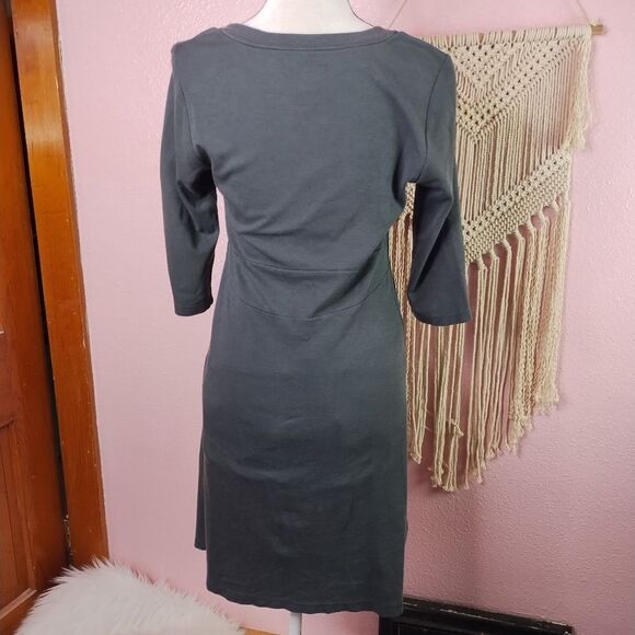 Horny Toad | 3/4 Sleeve Stretch Knit Dress Medium - Picture 4 of 6